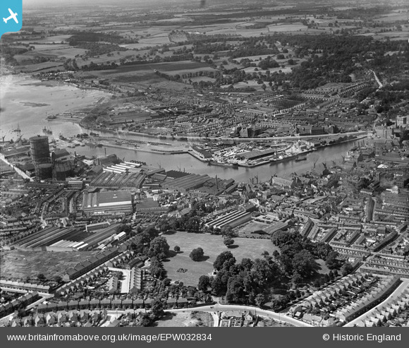 Ipswich Historic Lettering: Alexandra Park and docks 1921