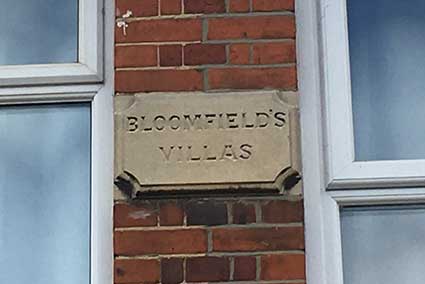 Ipswich Historic Lettering: Bloomfield's Villas