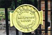 Ipswich Historic Lettering: Bourne Park gates thumb