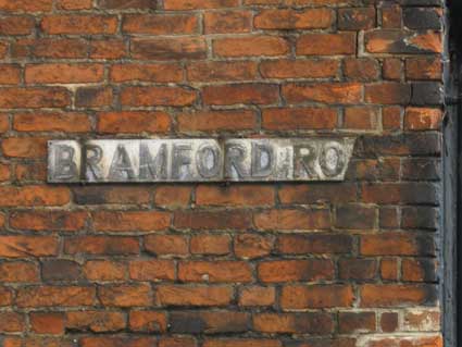 Ipswich Historic Lettering: Bramford Road sign