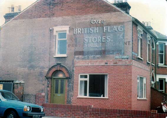 Ipswich Historic Lettering: British Flag Stores 1