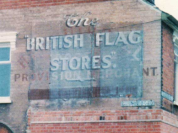 Ipswich Historic Lettering: British Flag Stores 2
