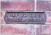 Ipswich Historic Lettering: Alfred Coe builders sign thumb