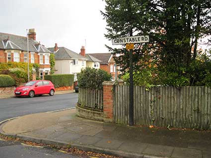 Ipswich Historic Lettering: Constable Rd sign 1