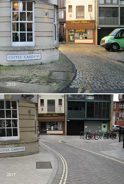 Ipswich Historic Lettering: Coytes Gardens comparison 2
