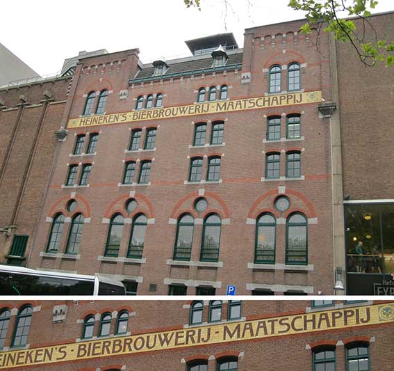 Ipswich Historic Lettering: Delft: Amsterdam Heineken brewery