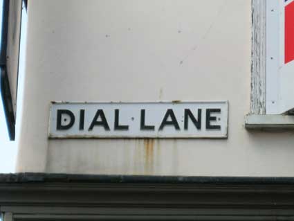 Ipswich Historic Lettering: Dial Lane sign