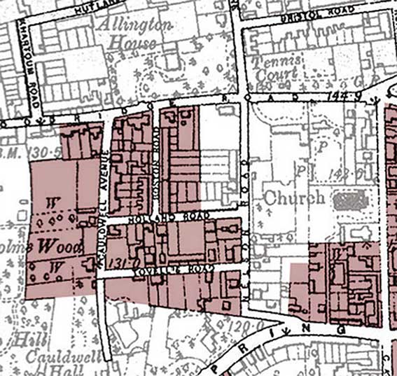 Ipswich Historic Lettering: Red House Villa FLS map