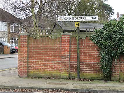 Ipswich Historic Lettering: Gainsborough Rd sign 1