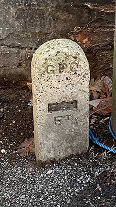 Ipswich Historic Lettering: GPO cable marker post