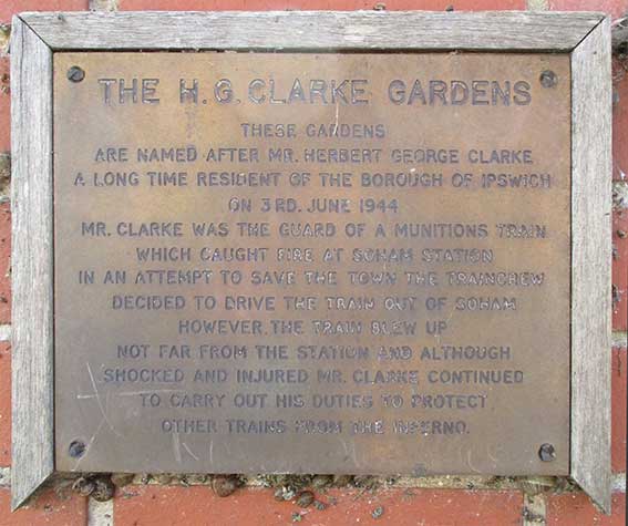 Ipswich Historic Lettering: HGC Clarke Gardens 1