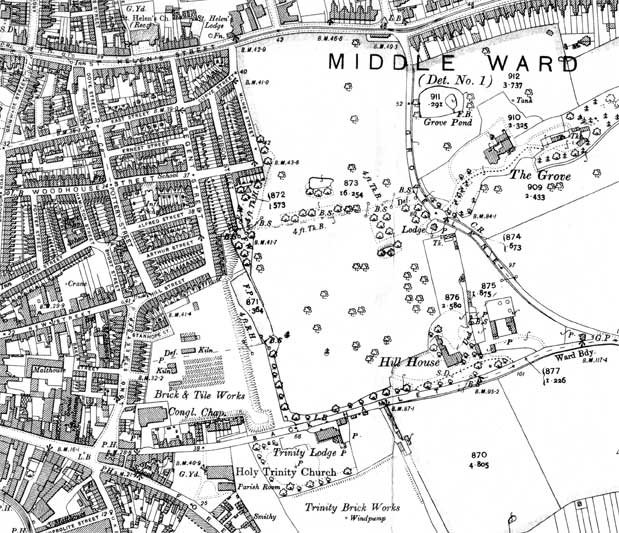 Ipswich Historic Lettering: Hill House map