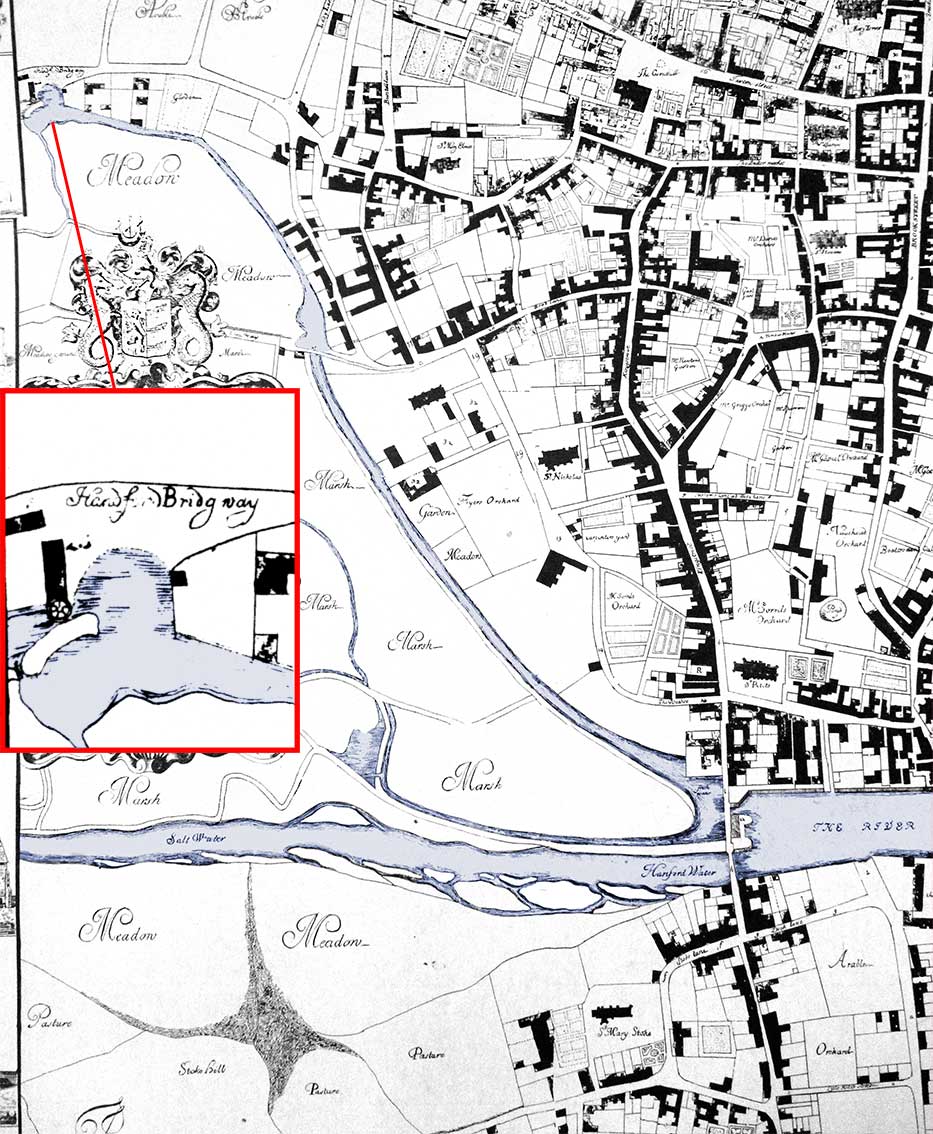 Ipswich Historic Lettering: Horswade map 1674