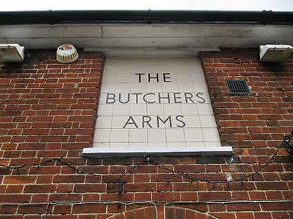 Ipswich Historic Lettering: Knodishall Butchers Arms 5