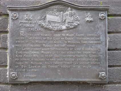 Ipswich Historic Lettering: Lady Lane plaque