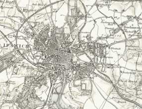 Ipswich Historic Lettering: map 1892 contour thumb