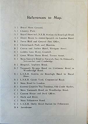 Ipswich Historic Lettering: Royal Show Ipswich map 1934