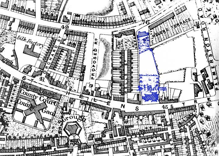 Ipswich Historic Lettering: St Helen Church map 1867