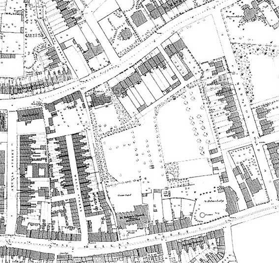 Ipswich Historic Lettering: St Helen Church map 1884