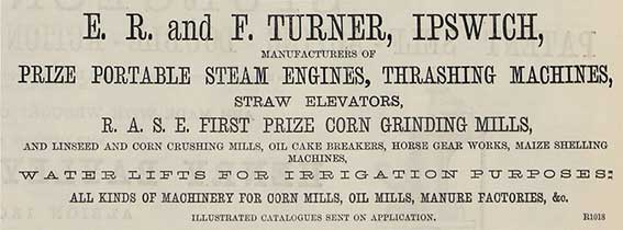 Ipswich Historic Lettering: E.R & F. Turner ad