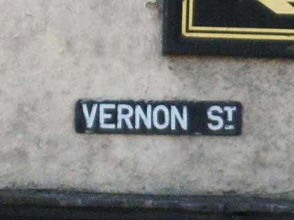 Ipswich Historic Lettering: Old Bell Vernon St sign 2