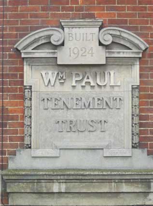 Ipswich Historic Lettering: Wm Paul Tenements 2