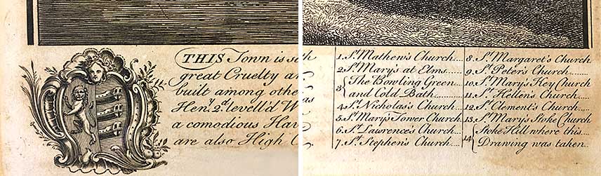 Ipswich Historic Lettering: Prospect Ipswich 1741 crest