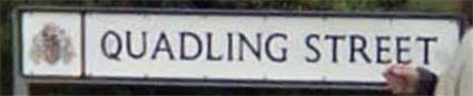 Ipswich Historic Lettering: Quadling Street nameplate
