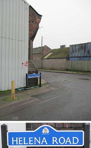 Ipswich Historic Lettering: Helena Road nameplate