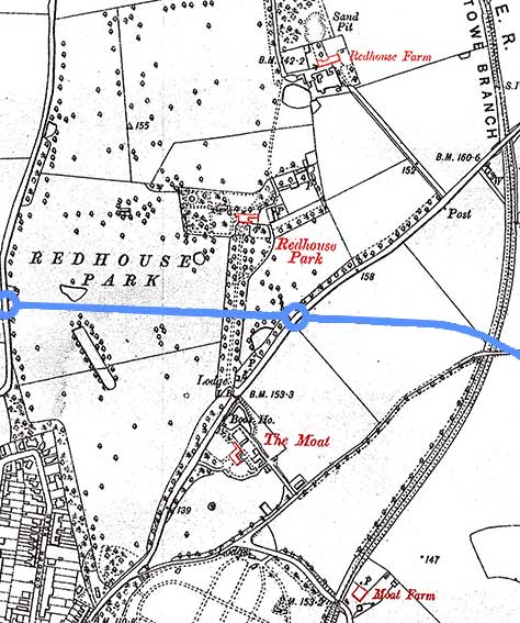 Ipswich Historic Lettering: Redhouse Park map 1930