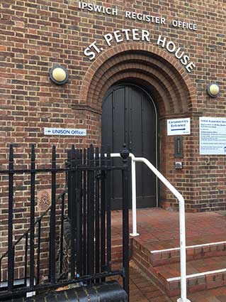 Ipswich Historic Lettering: Register Office 2