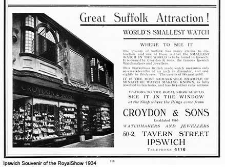 Ipswich Historic Lettering: Croydons advert