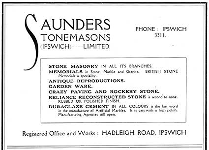 Ipswich Historic Lettering: Saunders stonemasons and 1932