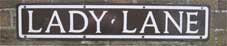 Ipswich Historic Lettering: Lady Lane sign small