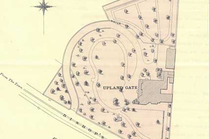 Ipswich Historic Lettering: Upland Gate map 1900s