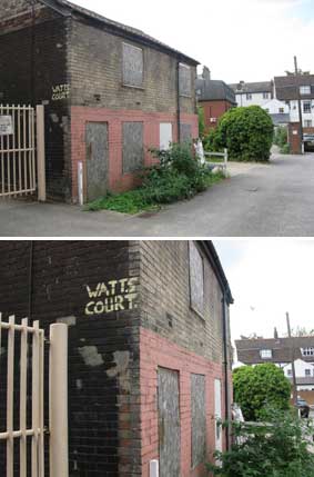 Ipswich Historic Lettering: Watts Court 1