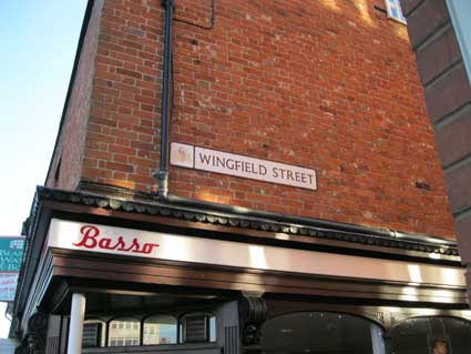 Ipswich Historic Lettering: Wingfield Street sign