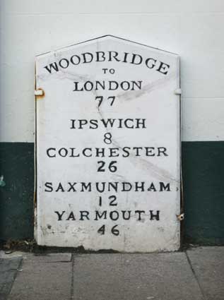 Ipswich Historic Lettering: Woodbridge milestone 2