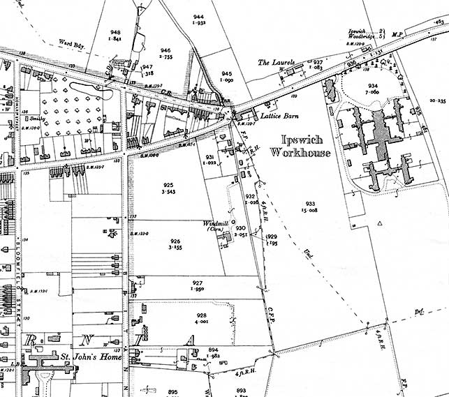 Ipswich Historic Lettering: Heathfields map