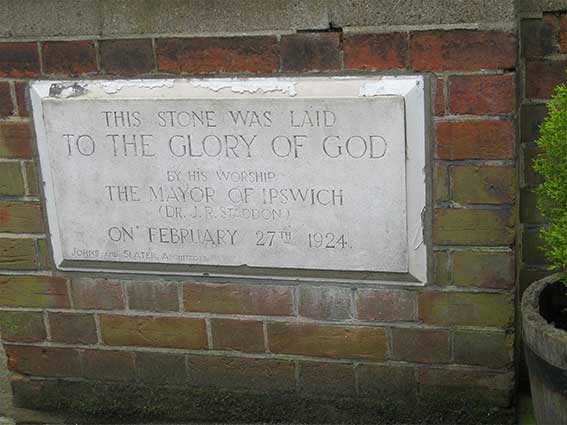Ipswich Historic Lettering: Zoar Chapel foundation stone 2