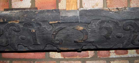 Ipswich Historic Lettering: 1623 beam