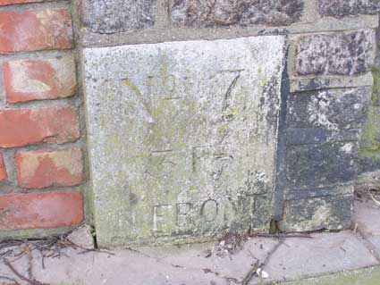 Ipswich Historic Lettering: Artillery barracks markers WD4