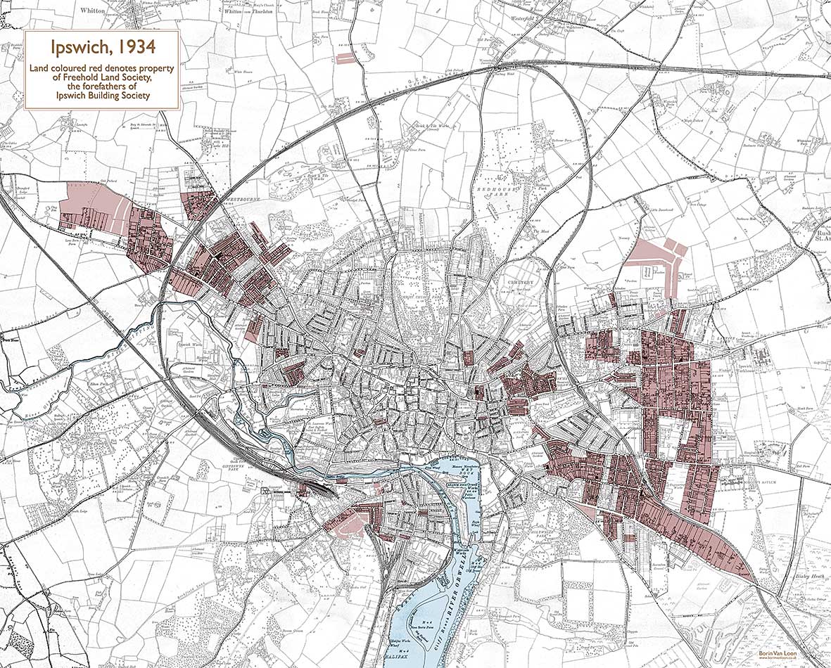 Ipswich Historic Lettering: FLS map 1934