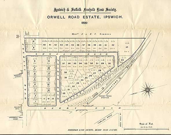 Ipswich Historic Lettering: FLS map 1880