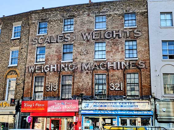 Ipswich Historic Lettering: King X, 319-321 Grays Inn Rd