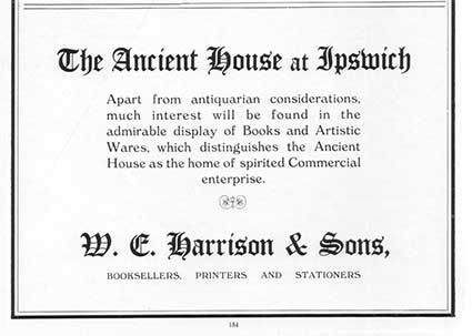 Ipswich Historic Lettering: Ancient House advertisement 1936