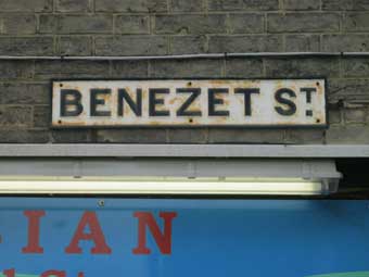 Ipswich Historic Lettering: Benezet St sign 2