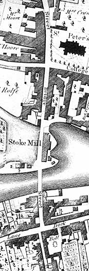 Ipswich Historic Lettering: Bridge Street map 1778