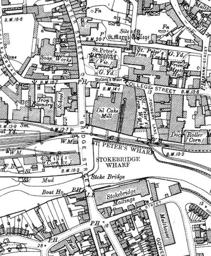 Ipswich Historic Lettering: Bridge Street map 1902