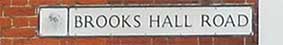 Ipswich Historic Lettering: Brooks Hall Road sign